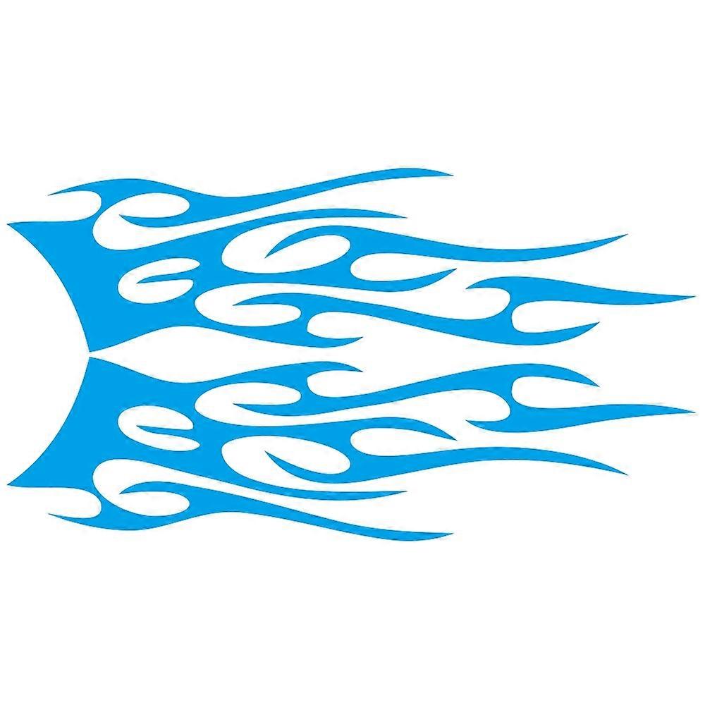 2 PCS/Set D-751 Flame Pattern Car Modified Decorative Sticker