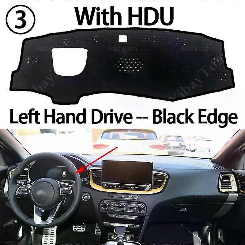 ل KIA CEED XCEED GT 2019 2020 2021 2022 2023 2024 2025 مانعة للانزلاق حصيرة لوحة القيادة غطاء وسادة مظلة Dashmat سجادة اكسسوارات السيارة