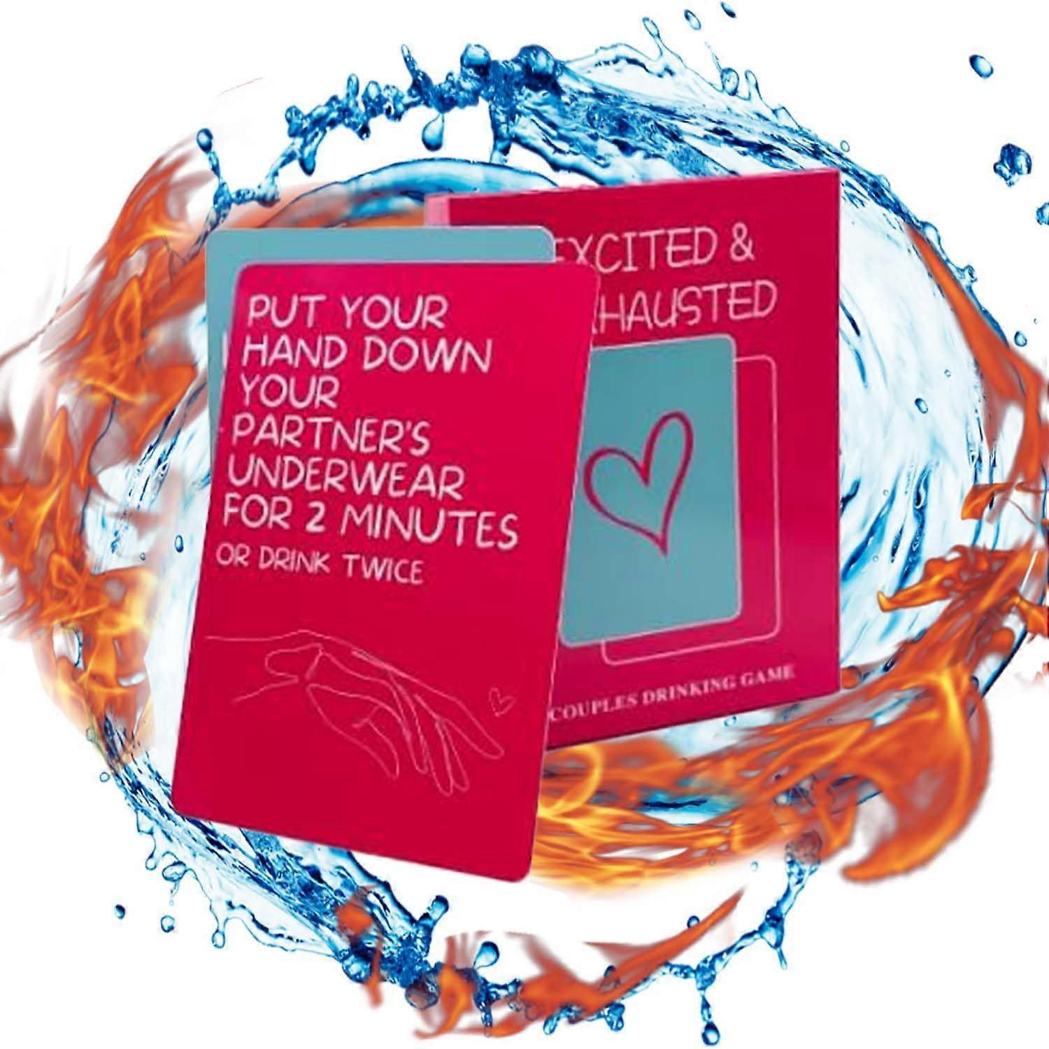 Couples Drinking Game for Adults - Excited  Exhausted