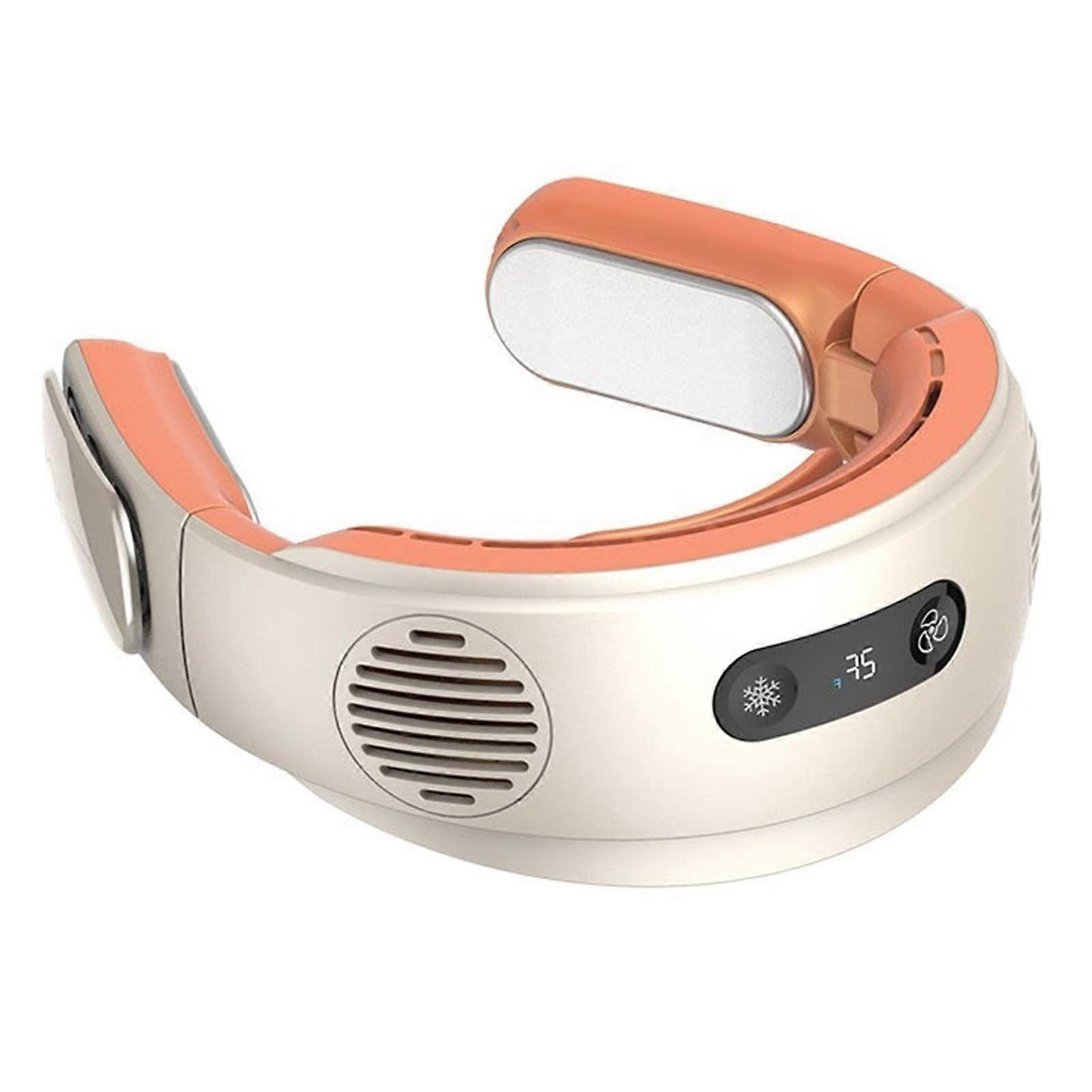 Portable Personal Bladeless Neck Fan (Orange)