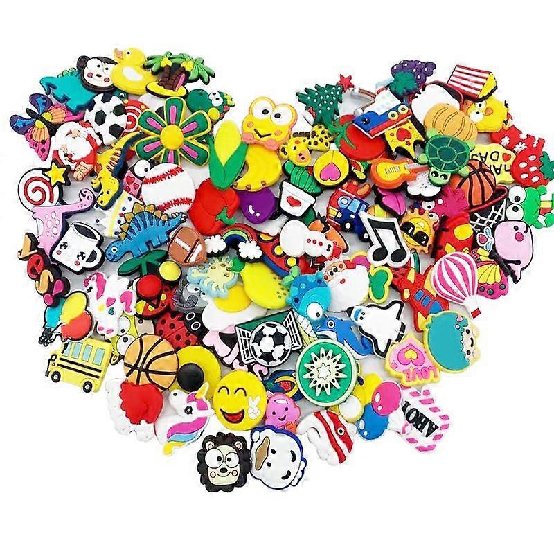 100 pcs Random PVC Different Shoe Charms for Shoe Decoration