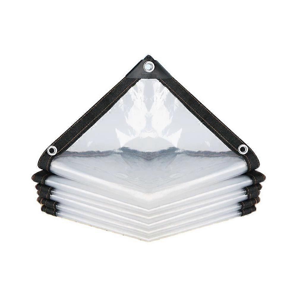 (Color: Clear, Size: 200x500cm)Waterproof Transparent Tarpaulin with Eyelets,Waterproof PE Multi-Purpose Rainproof Tear Resistant Ultra Light Tarpauli