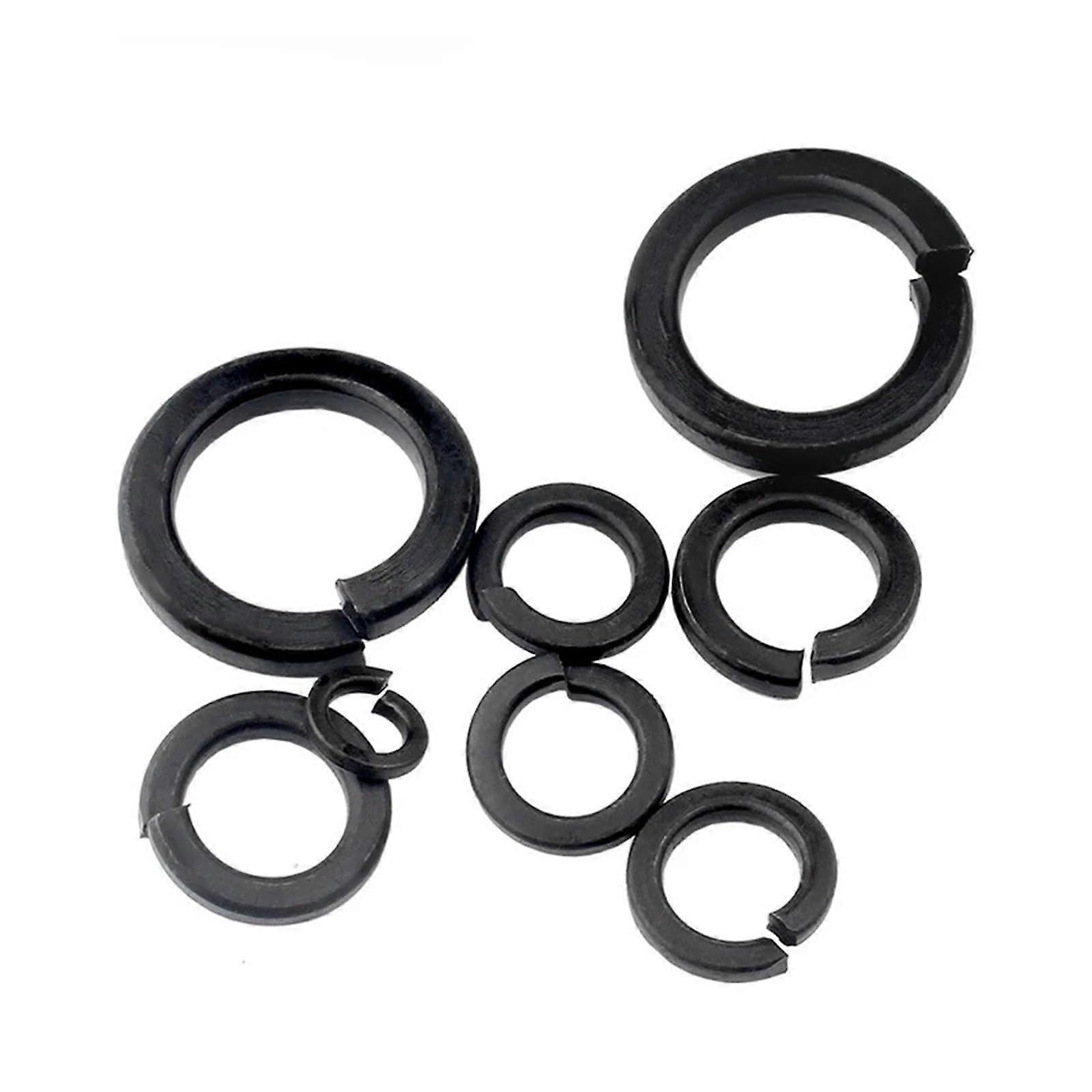 8.8 Kvalitet Høj styrke sort kulstofstål fjederskive Split Lock Elastisk pakning M2 M2.5 M3 M4 M5 M6 M8 M10 M14 M16 M18-M30 (M12-30stk)