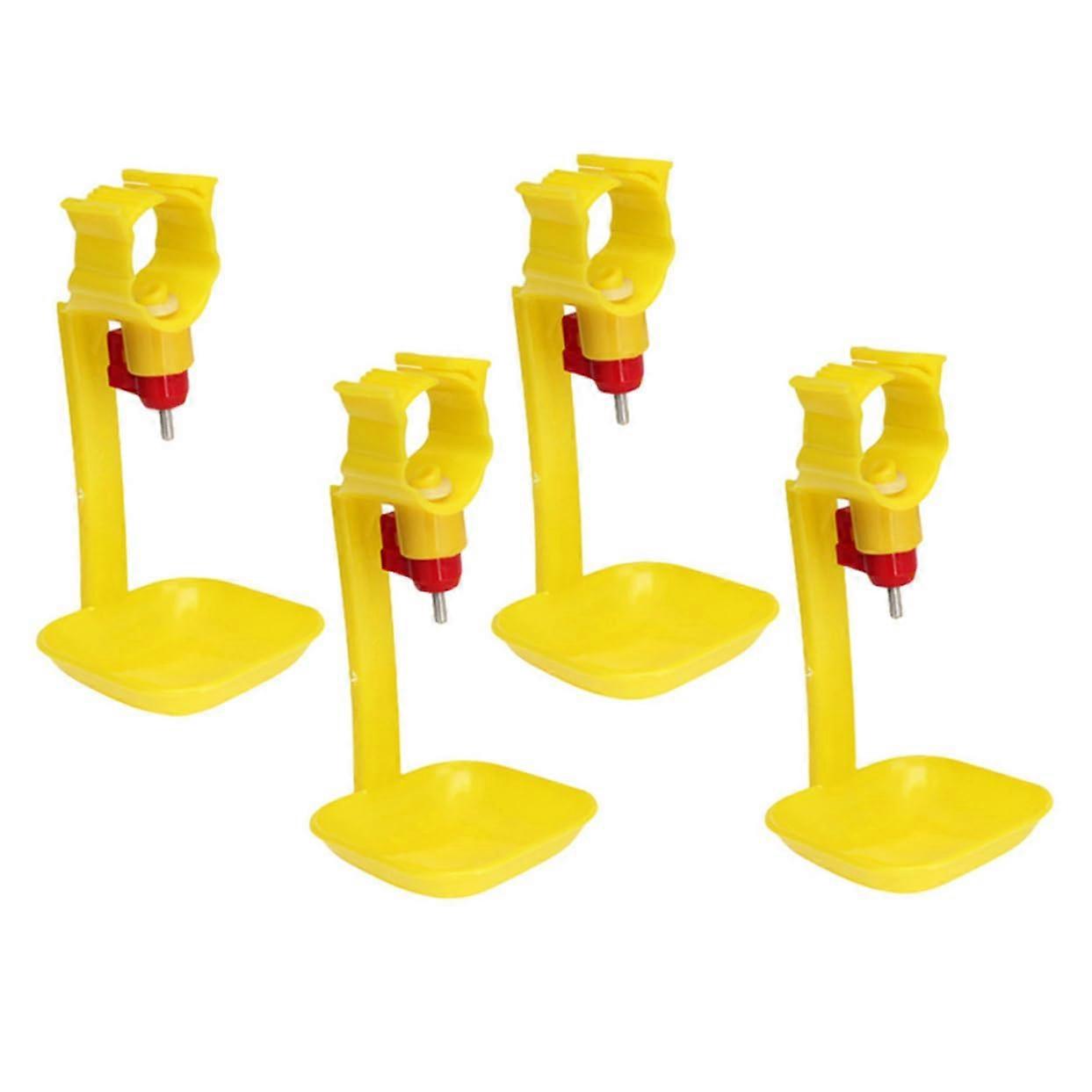 Integrated Chicken Waterer Automatic Cup Drinking Fountain Set of 10 for Poultry Farms, Durable Plastic, Easy Installation
