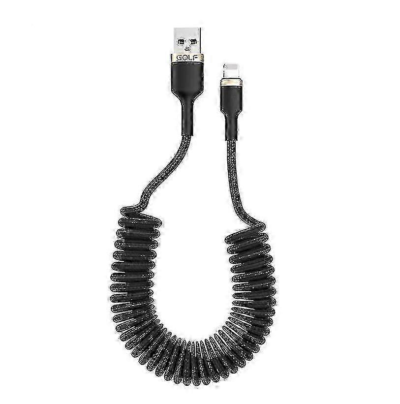 Car Data Cable, Spring Retractable Charging Cable Suitable For Iphone