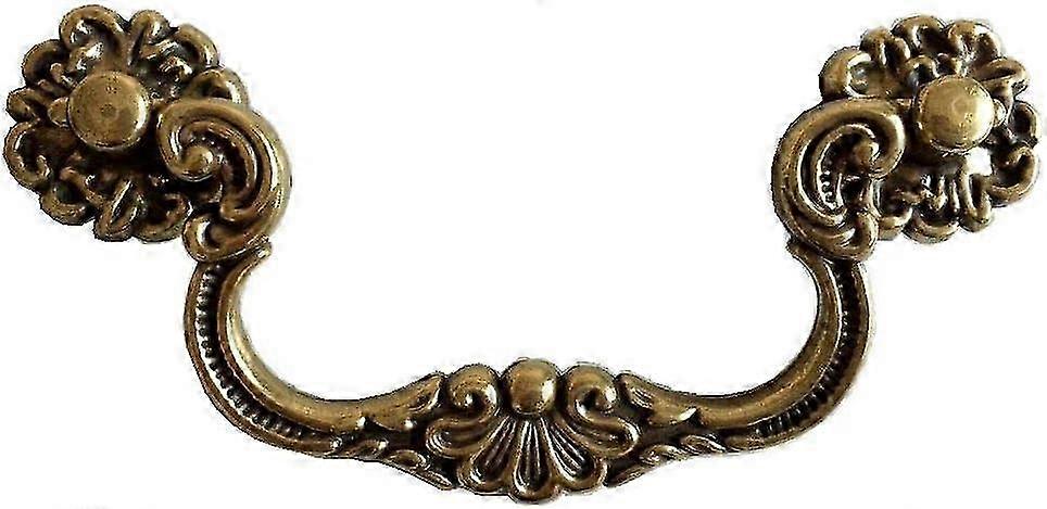 Antique Bronze White Dresser Handles with Vintage Style Bail Pulls and Drop Swing Knobs