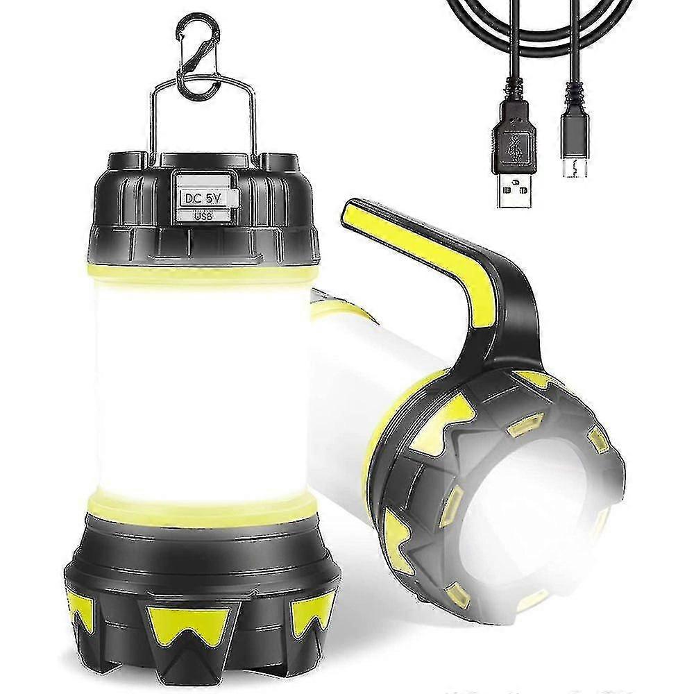 Portable Rechargeable 6 Mode LED Camping Lights with Power Bank Multi-Function Camping Light Tent Light Two-Way Hook - jue