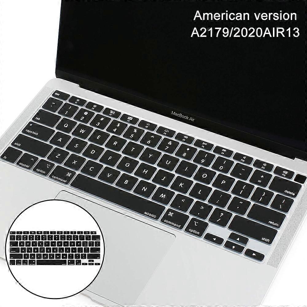 Capa de teclado ultrafina compatível com Macbook Air 13 polegadas 2020 Modelo de lançamento A2179 com Touch Id, acessórios para Macbook Air de 13 polegadas