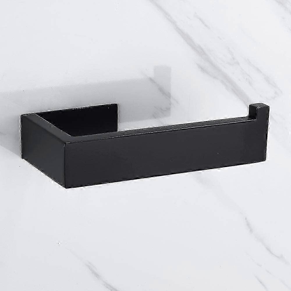 Toilet Roll Holder Without Drilling - 304 Stainless Steel - Self-adhesive - Black