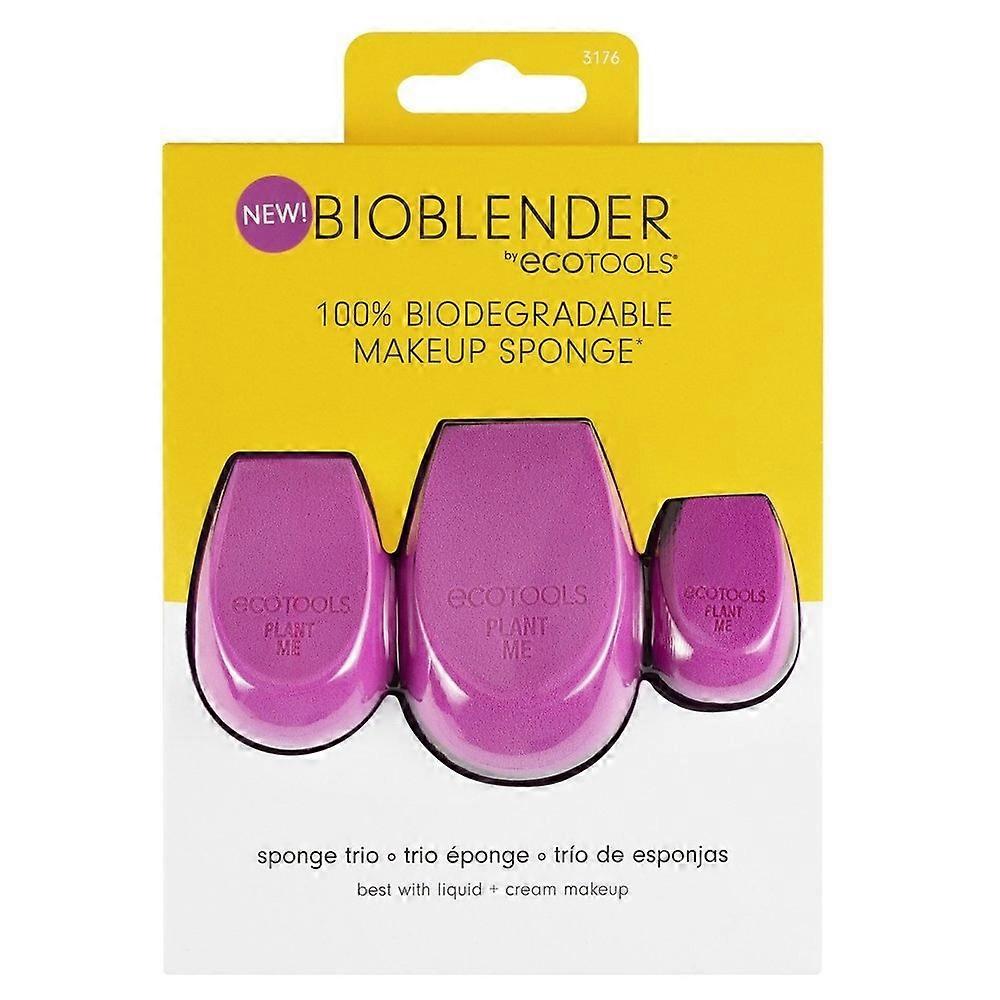Set Trio, EcoTools, Bioblender, Make-up Schwamm, Lila, 3 Stück