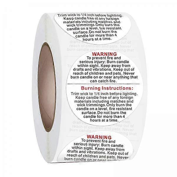 3x 500x Round Stickers for Caution on