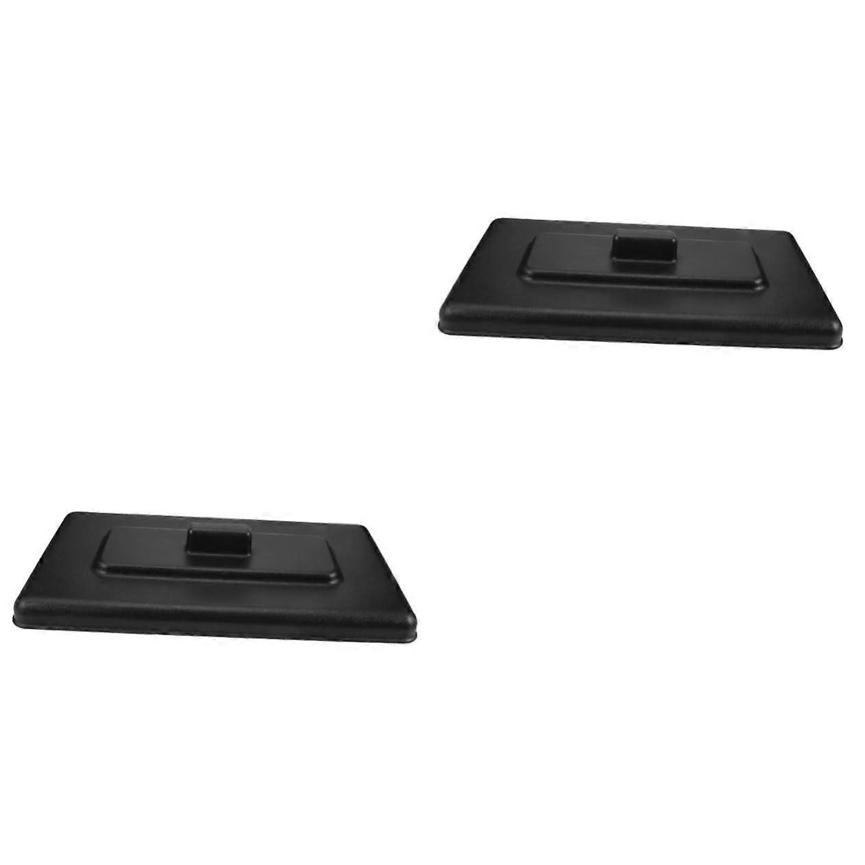 Set of 2 covers for dessert maker, replacement lid, food processor cover, black