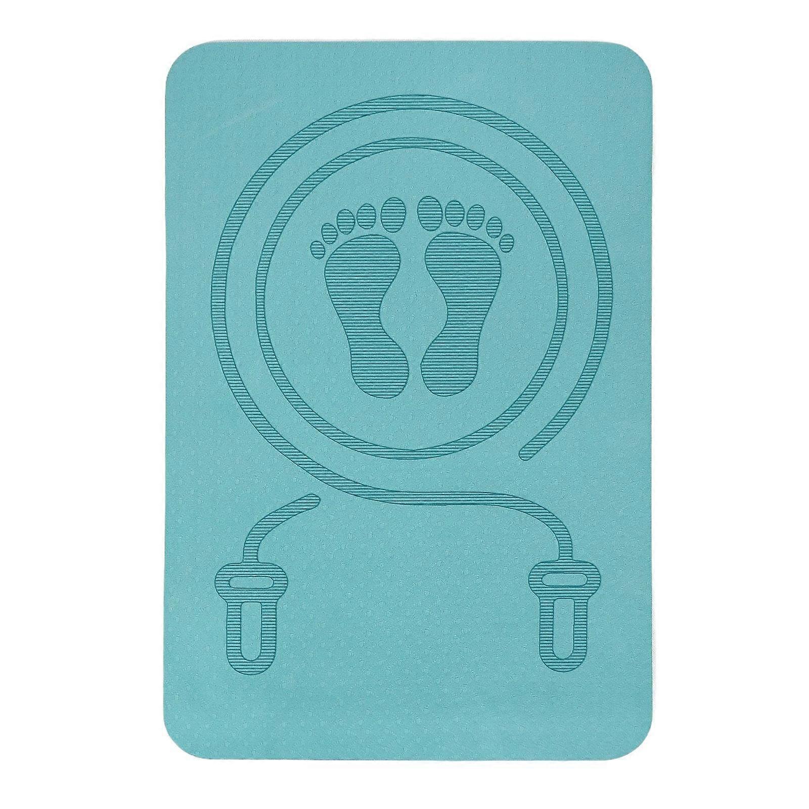 Skipping Rope Mat Non-Slip Sound Absorbing Pad for Fitness Pilates and Stretching 0.6cm Blue