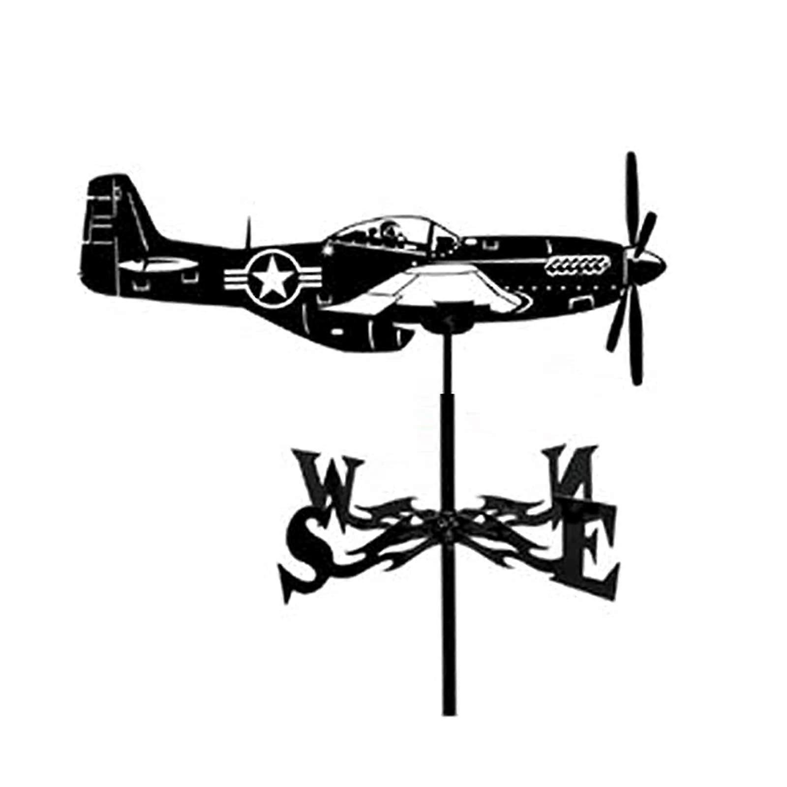 MetalOrnamentWinddirection indicator, weather vane, airplane, stainless steel, durable Ref: 8199
