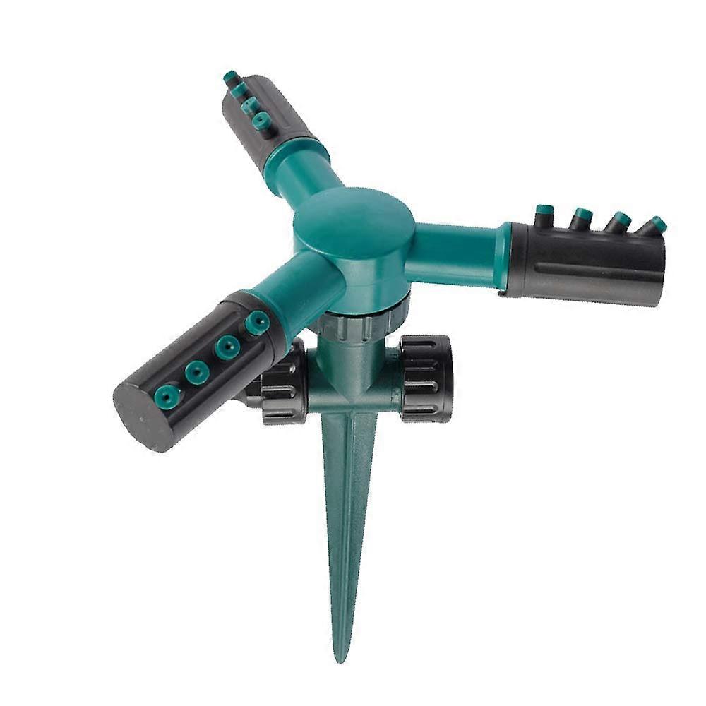 360 degree rotatable sprinkler with threearm sprayer and adjustable nozzle