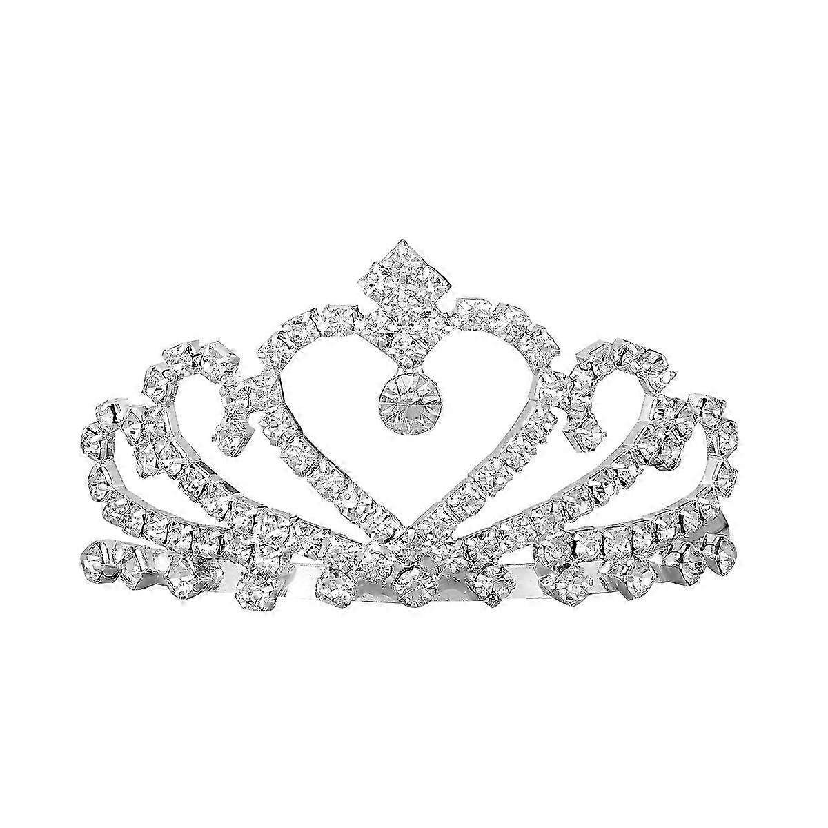 Wedding Bridal Sparkling Crystal Rhinestones Crown / Tiara / Headband Comb Silver