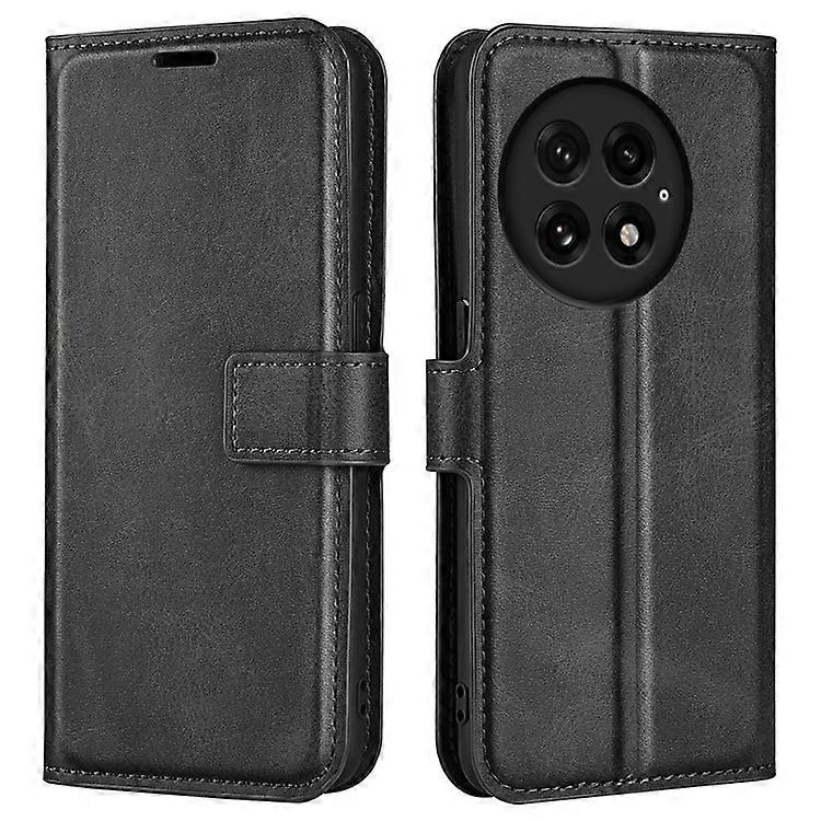 Compatível Para OnePlus 13 Stand Case Anti-Risco Textura de Bezerro Capa de Telefone de Couro