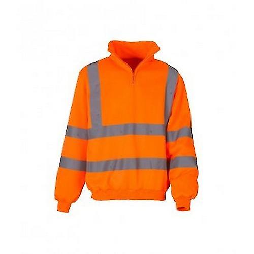 Yoko Unisex Zip Neck Hi-Vis Sweatshirt
