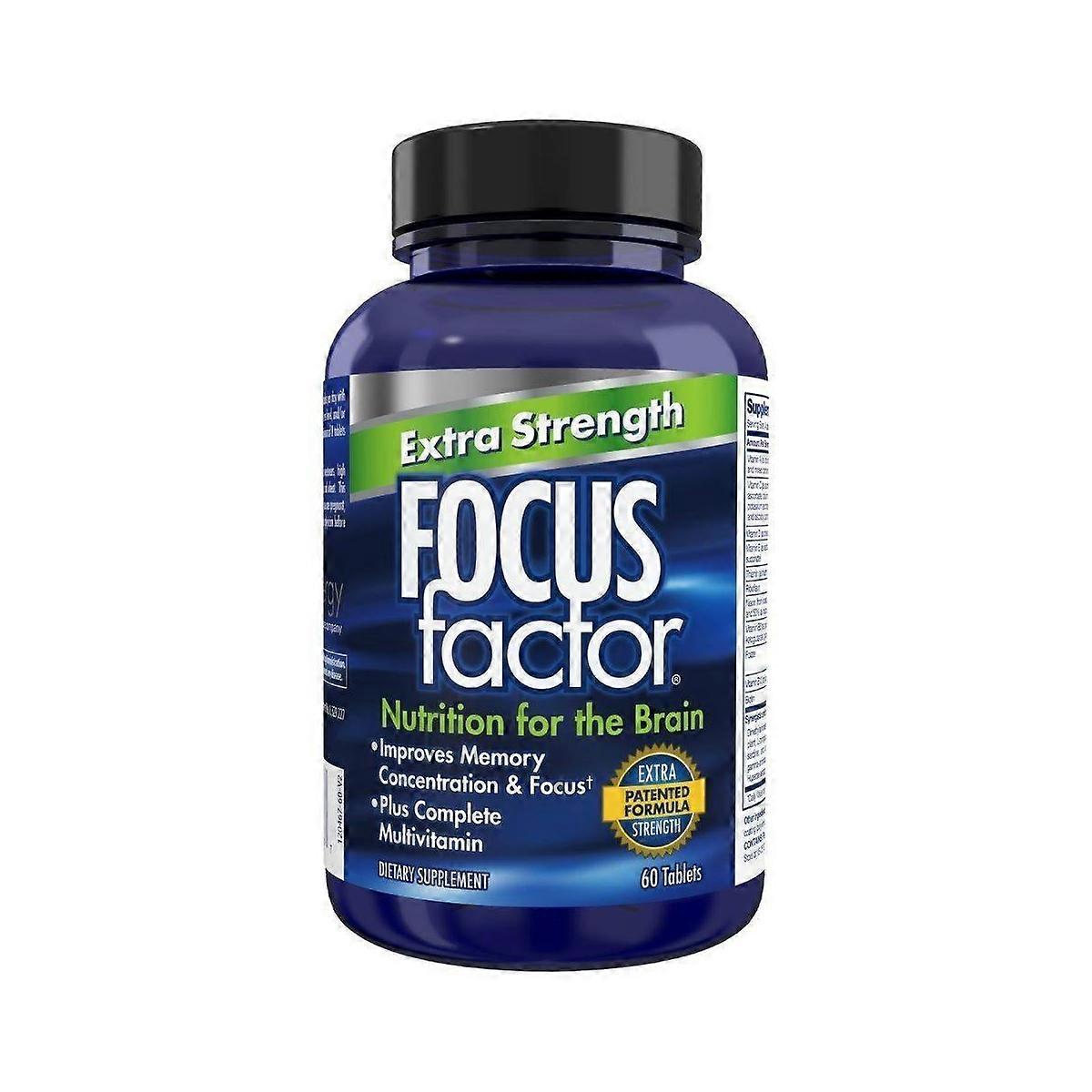 Focus Factor Extra Strength Brain Supplement & Complete Multivitamin Tablets - 60ct