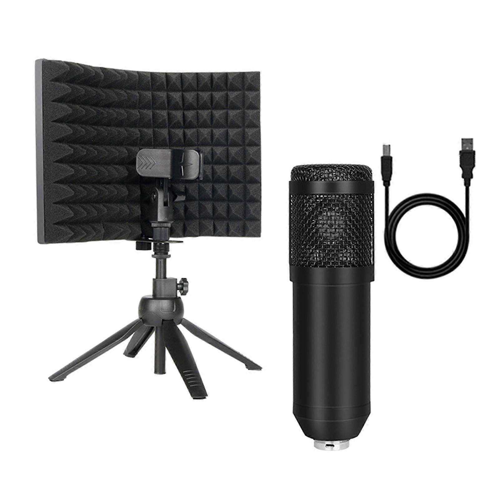 5pcs Condenser Microphone Bundle, BM Mic Set for Studio Recording & Brocasting