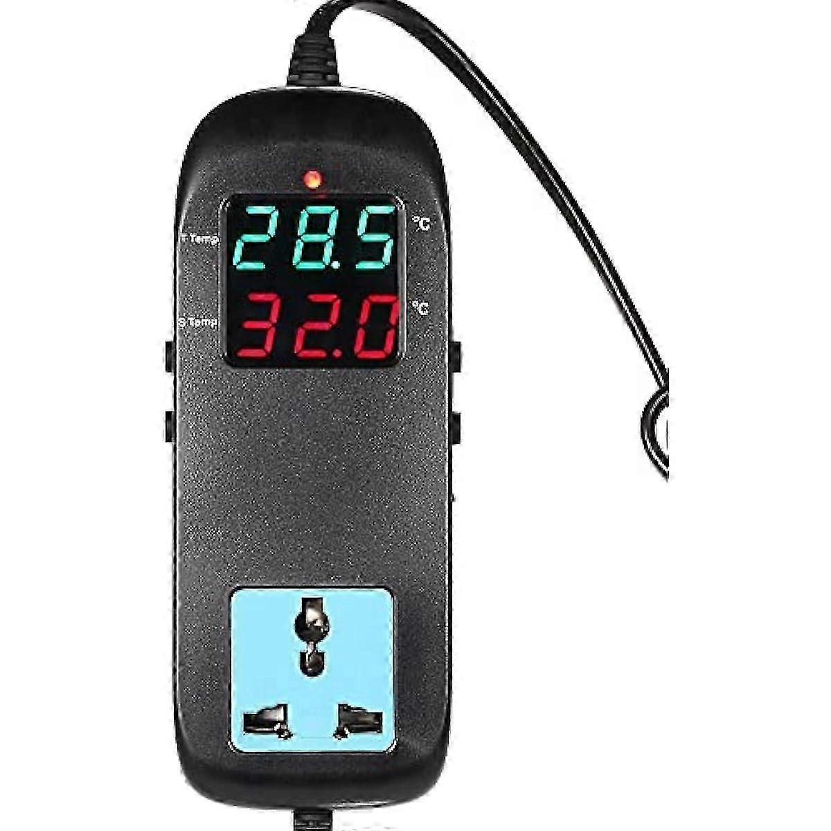 Hancaner Digital Heating Mat Thermostat Controller with LED Display & Thermocouple