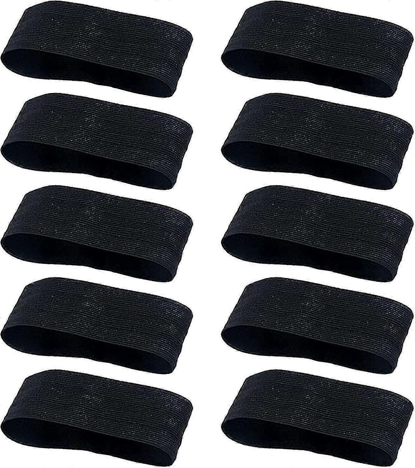サッカーの試合用スポーツアームバンド - 10本の黒いゴムバンド