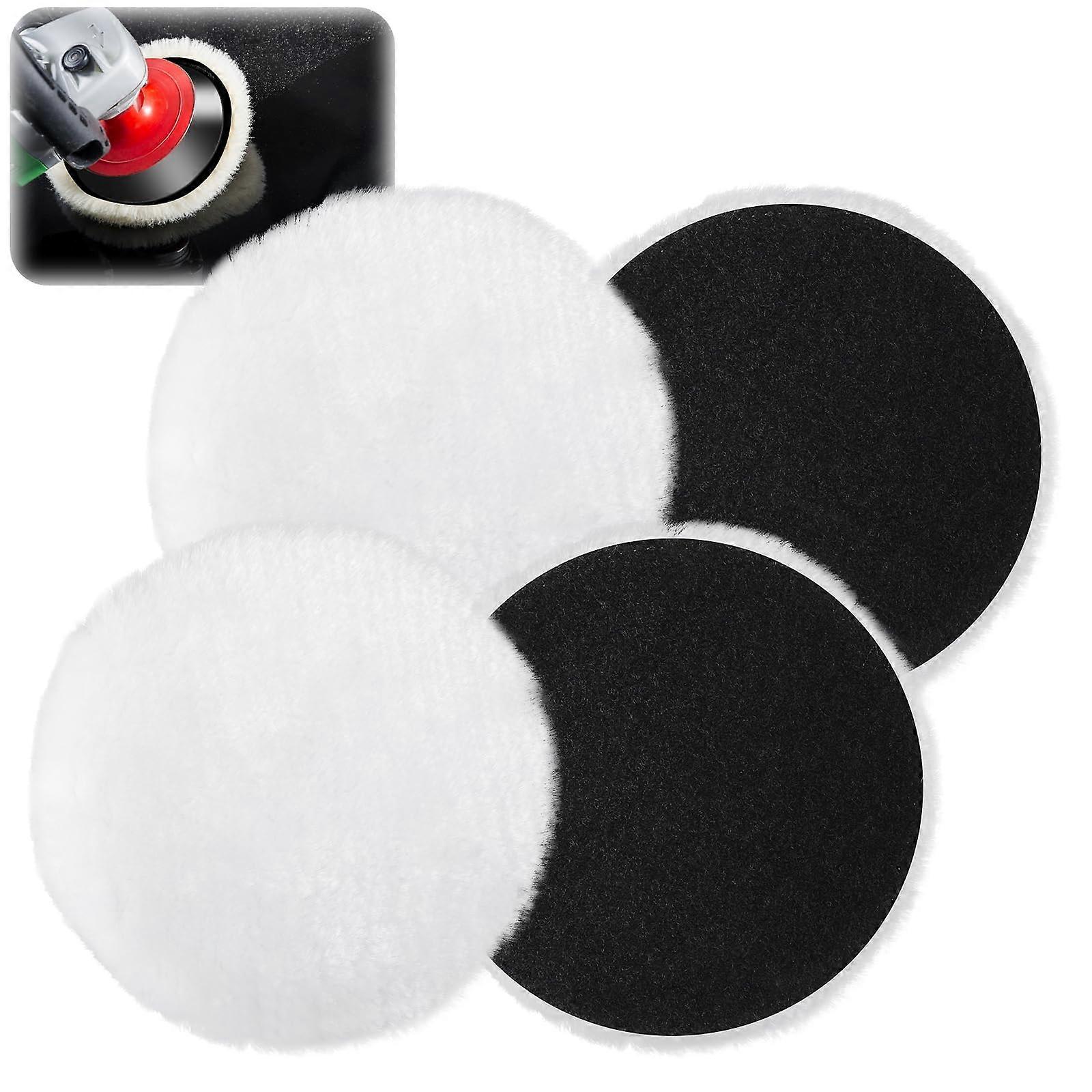 Polishing Attachment Compatible with Bosch, Pack of 4 Lambsfaux wool Polishing Discs