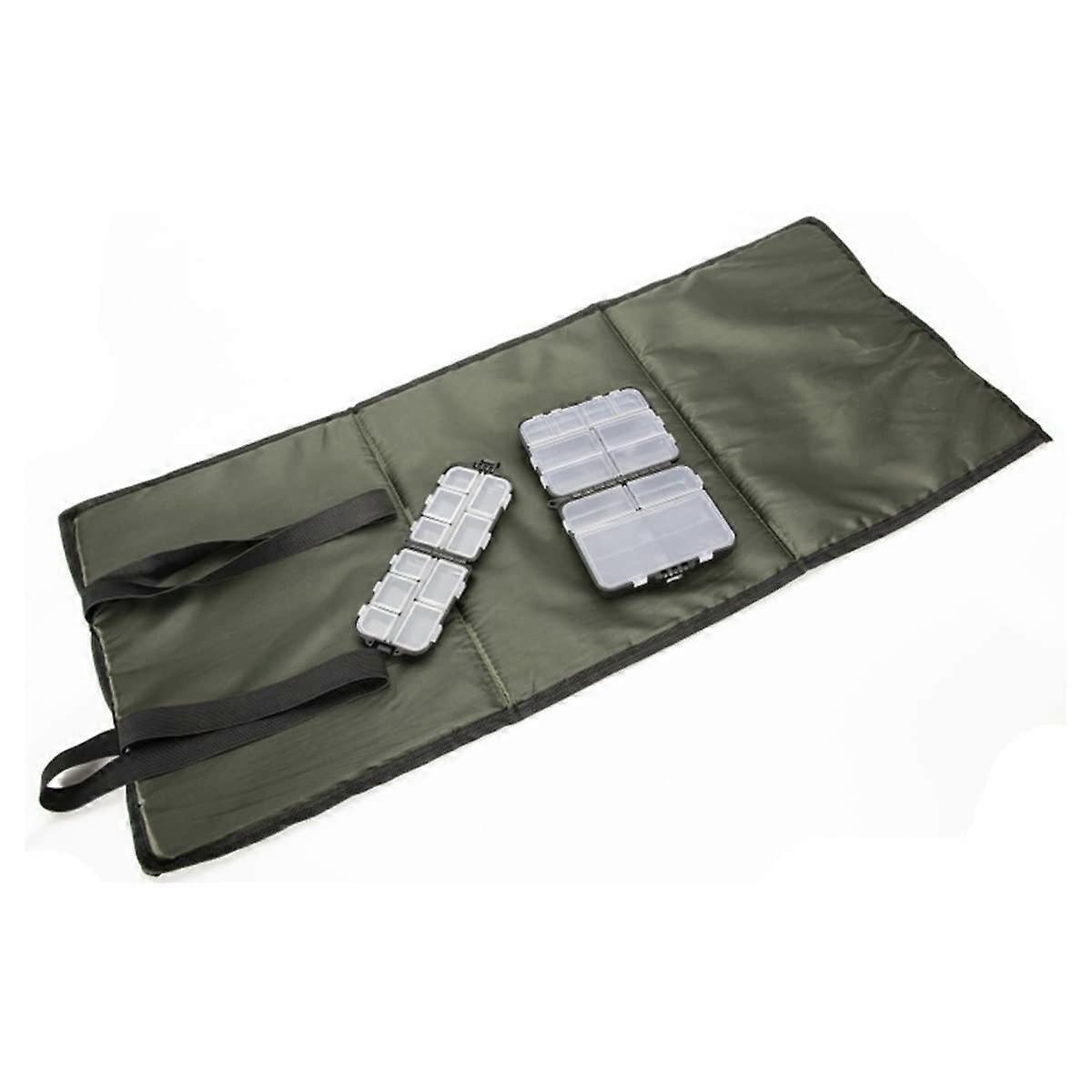 Karpfenangeln Quick Fish Faltbare Abhakmatte Mit Sitzkissen und Aufbewahrungsbox, Multifunktionale Karpfenangelmatte Set