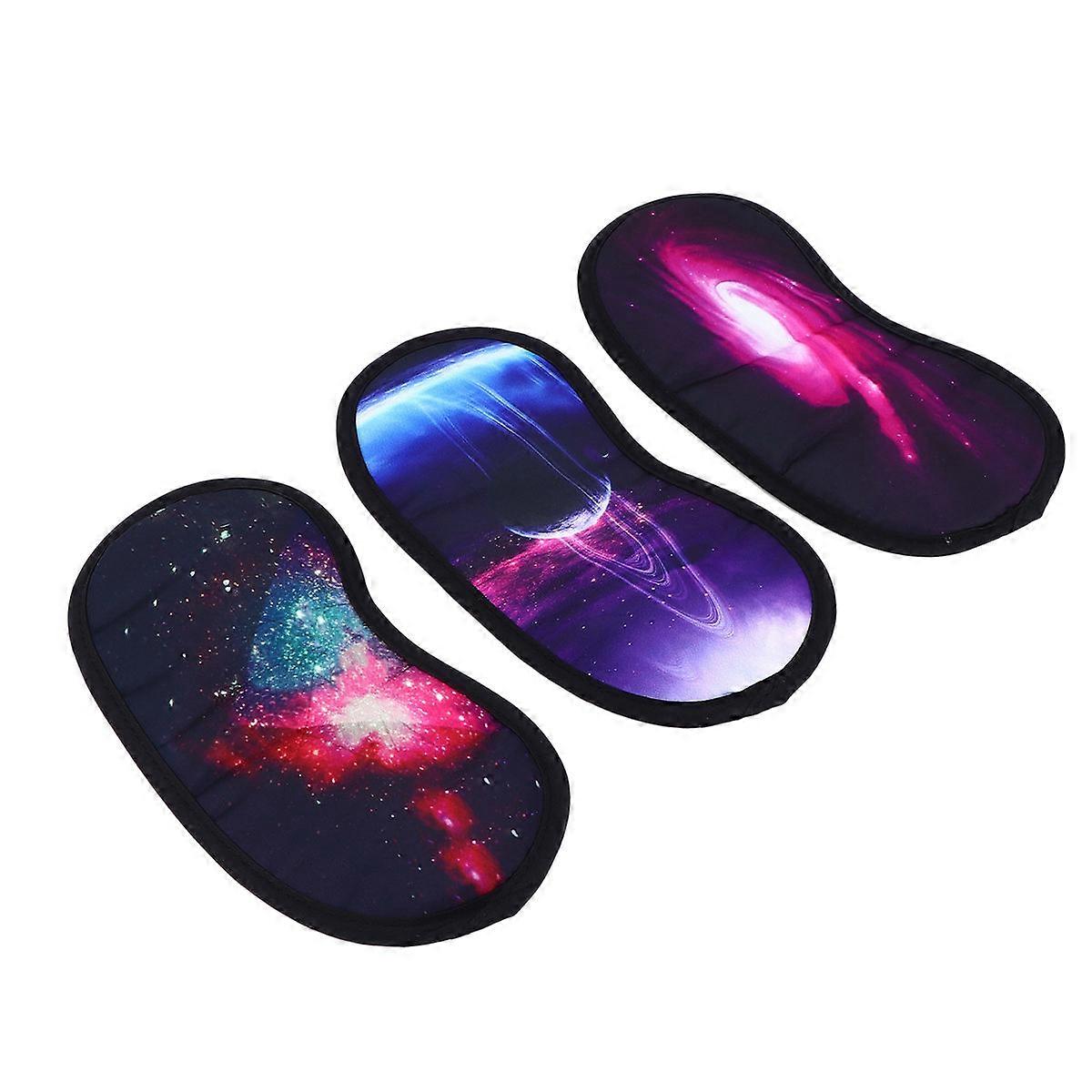 Eye Mask For Sleeping Men Light Blocking Sleep Aid Simple Design Multi Color 20x9cm Satin 3Set
