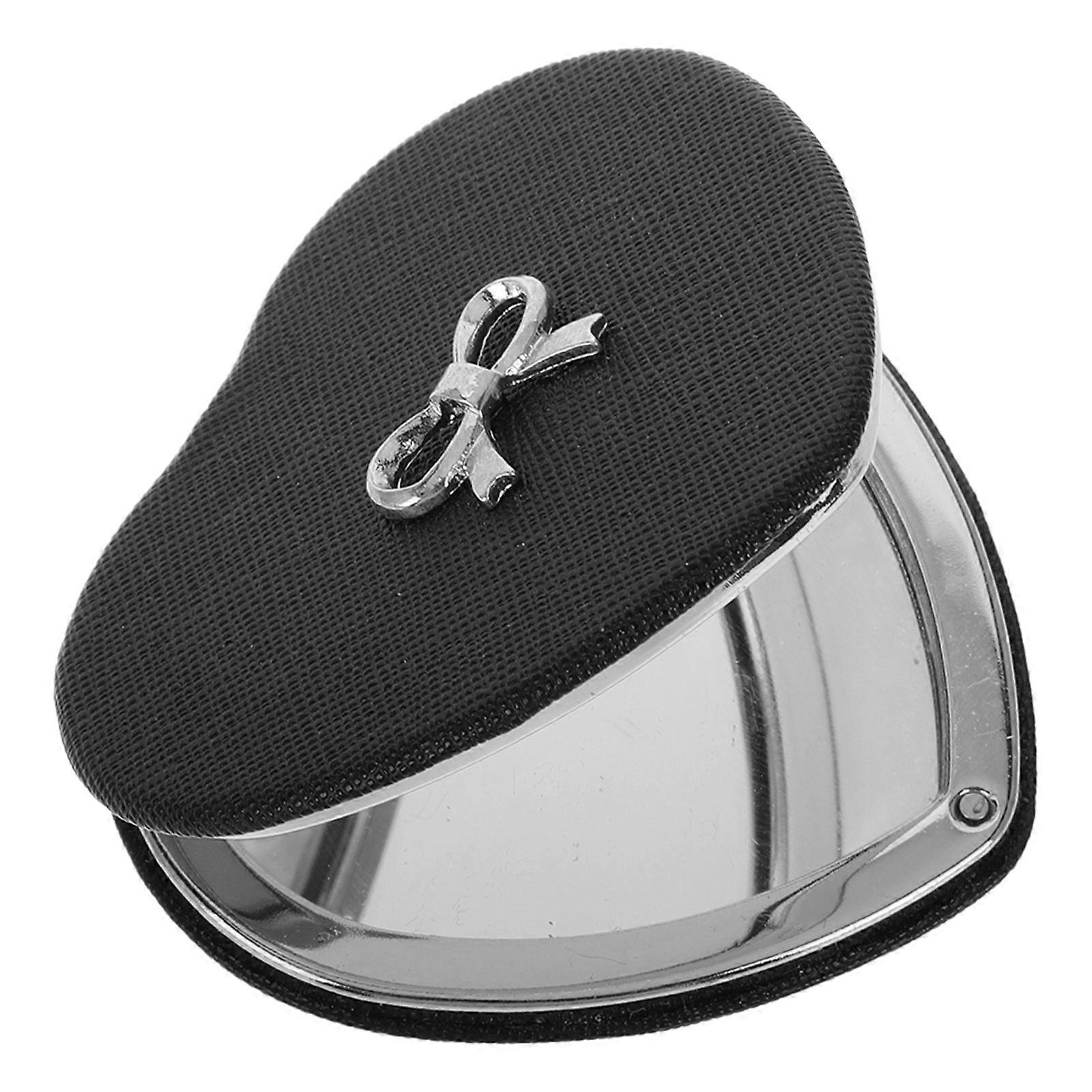 Vintage Compact Shaped Metal Regular Reflection Small Travel Mirror For Women Elegant Style 7.50X7.00X1.00CM 1Pack