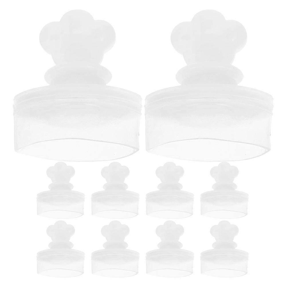 Leakproof Hot Water Bottle Replacement Caps 10pcs PVC PP Sealing Plugs Compact Design for Home Office Travel Warmth Comfort