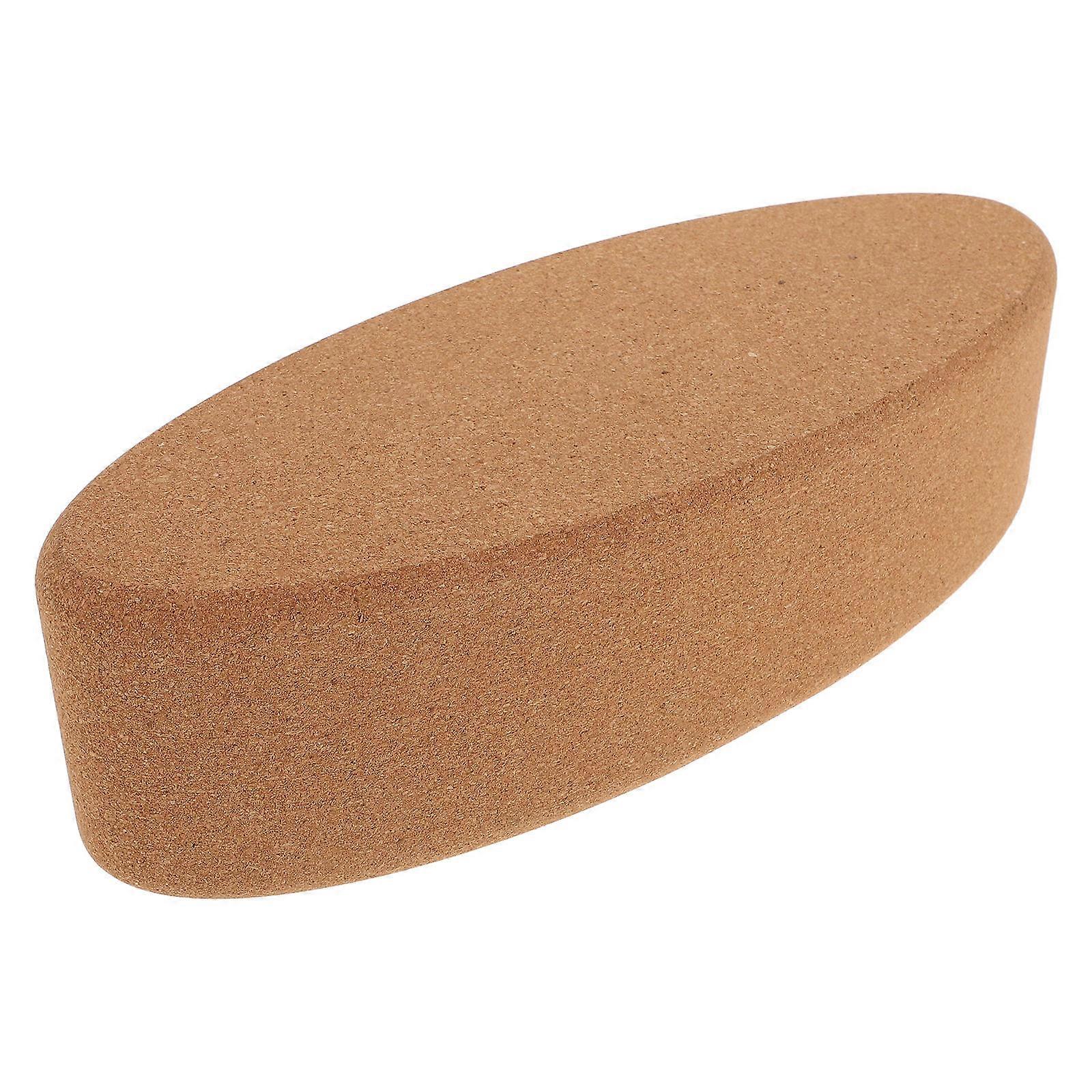 Dance Blocks Cork Yoga Blocks Oval Shape For Yoga Practice Assistance Heel Calf Raise Wrist Support 1Set