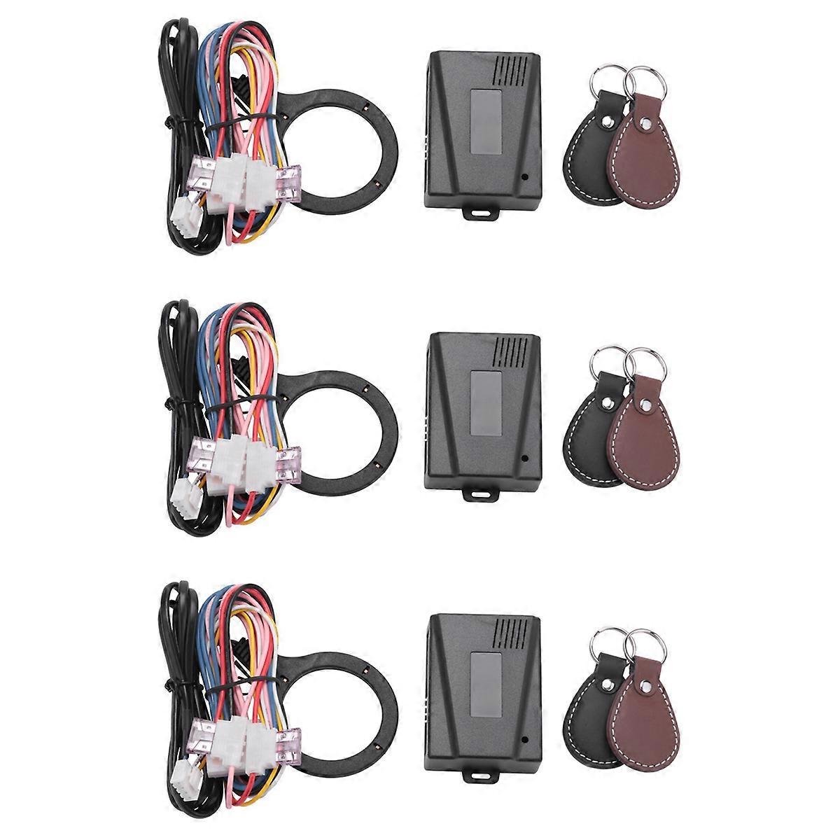 3X Smart Car Engine Push Start Stop Button Rfid Lock Ignition Keyless Entry System Auto Start Stop I