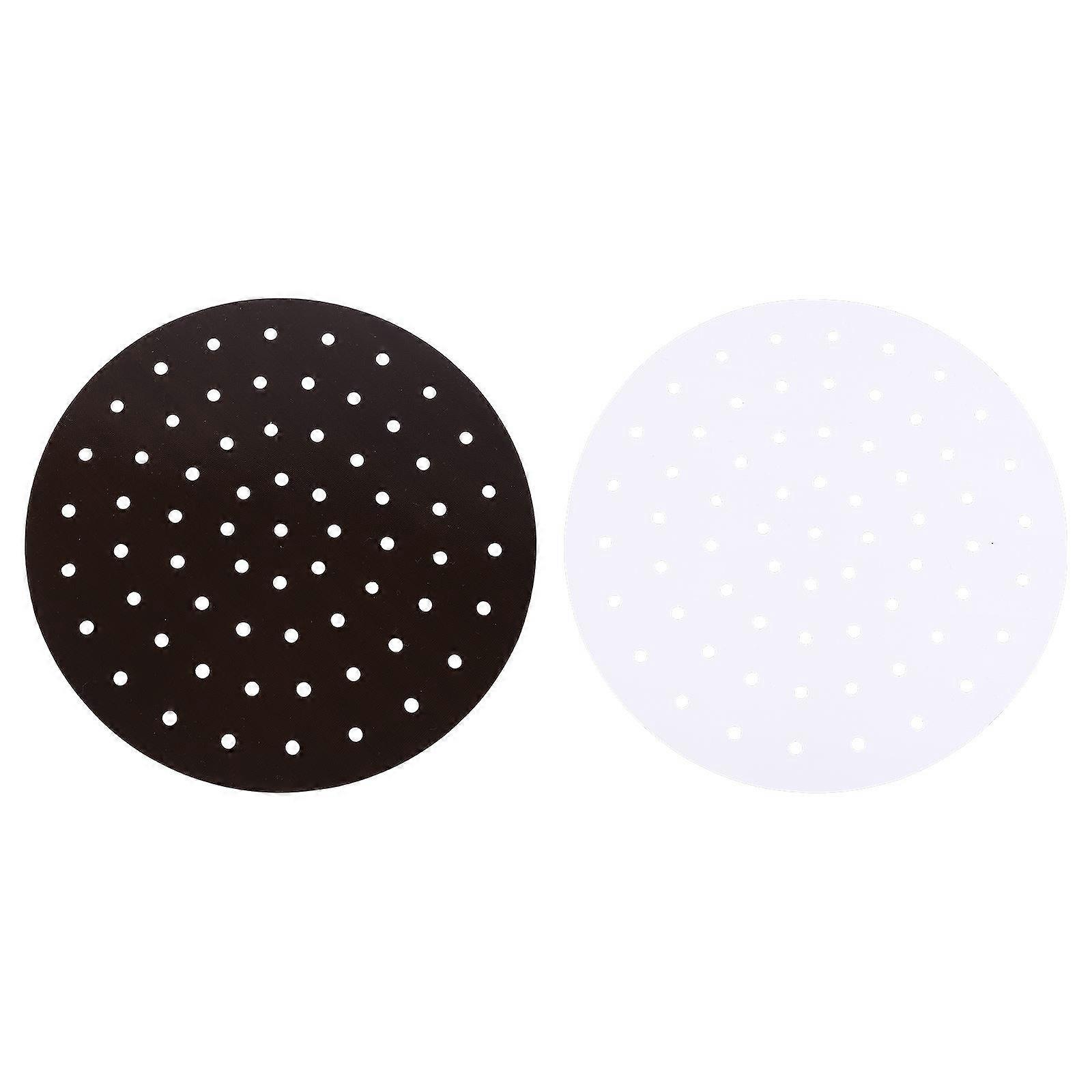 Silicone Mat Steamer Pad Air Fryer Mats Baking Removal Round 2Pcs