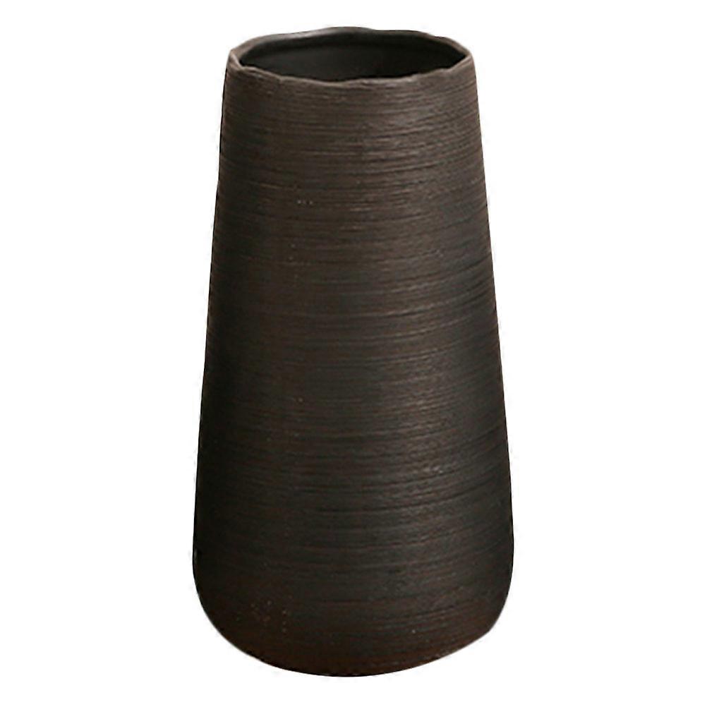 Ceramic Flower Vase Modern Design Home Decoration Black 20X9.5CM 1Pack