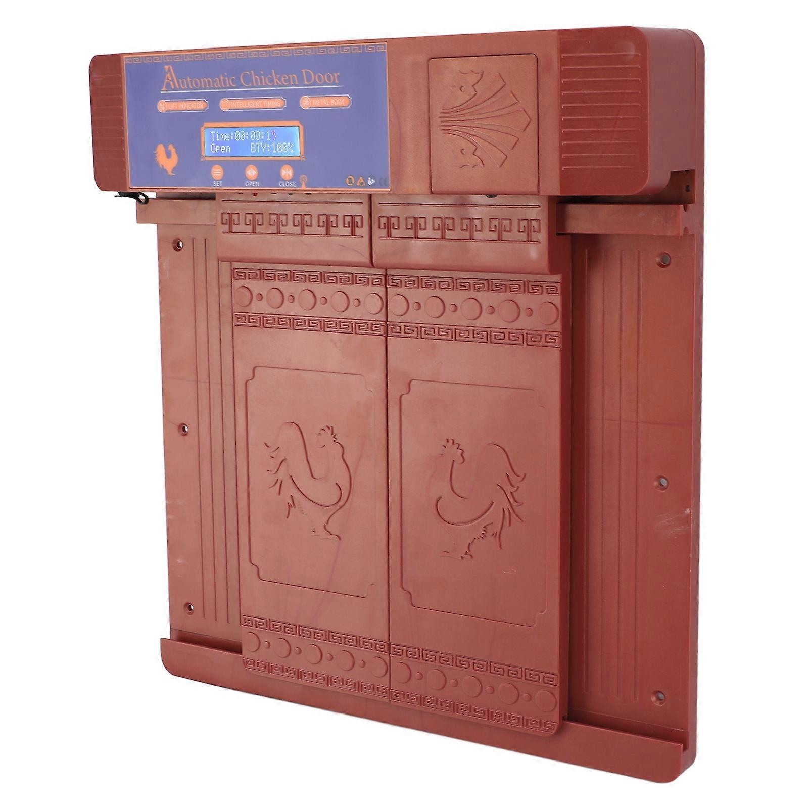 Automatic Double Chicken Coop Door Opener with Timer & Low Battery Indicator