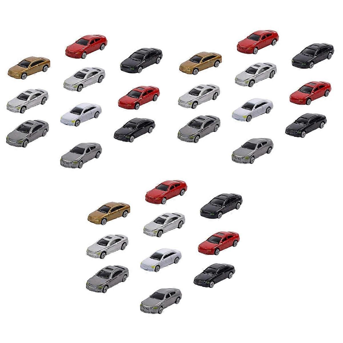 30 Pack 1/87 Mini Model Car Painted Car Models Building Train Scenery Building Train Layout Set Mode