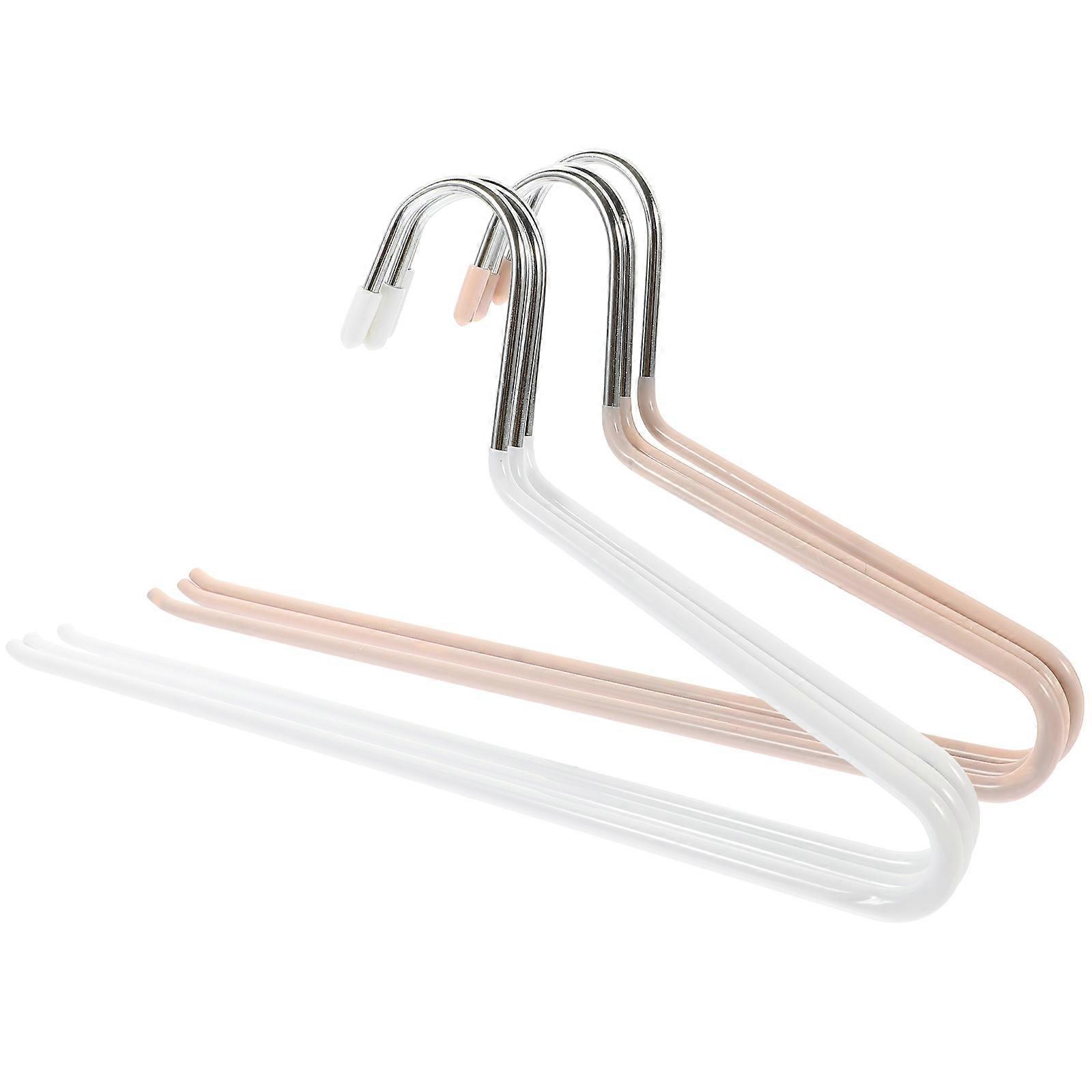 Multipurpose Hangers Multi Function Pants Closet Storage Non Slip Grip Open Ended Hanging 6Pcs