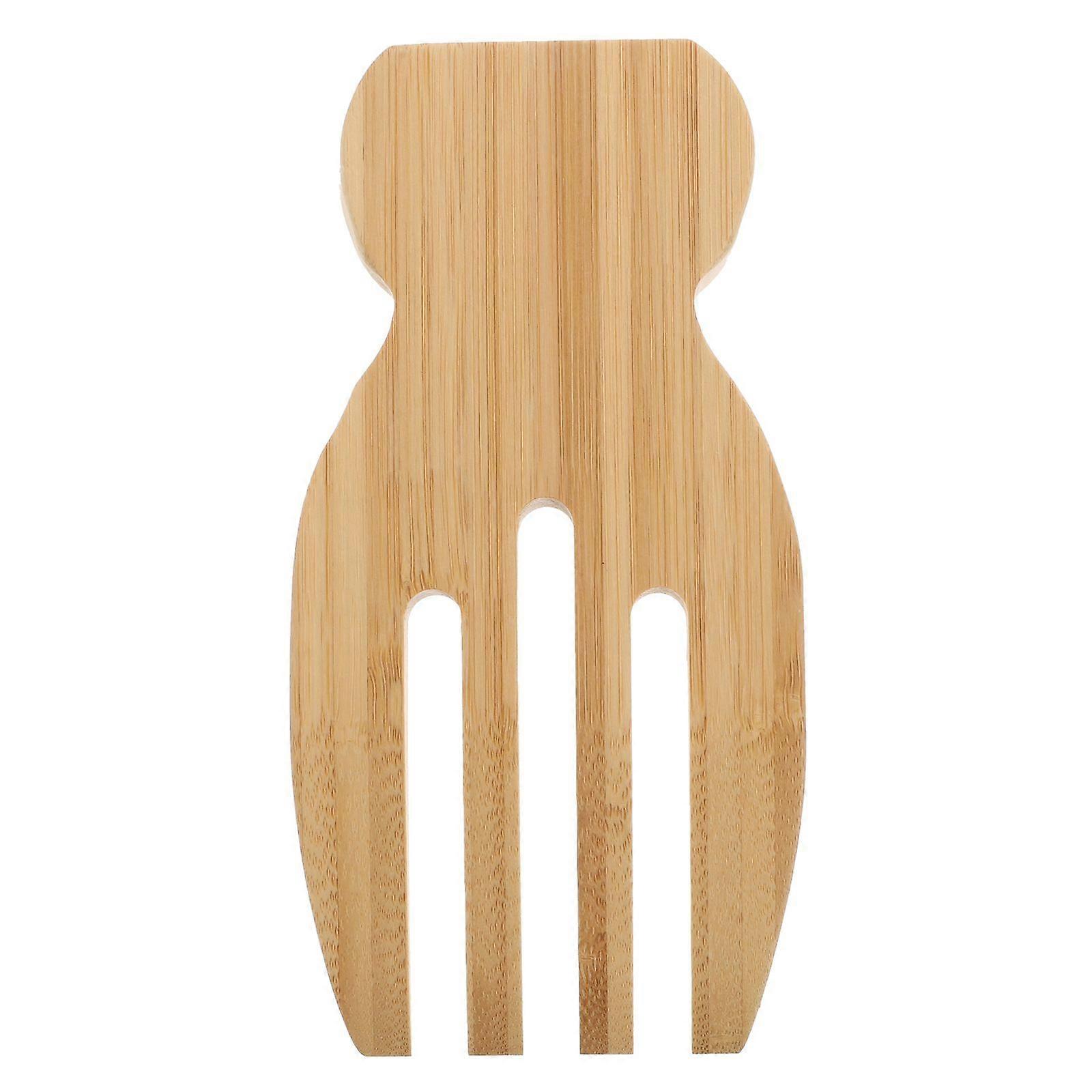 1Pc Durable Bamboo Cookware Fork Non-stick Cooking Utensil Salad Tools
