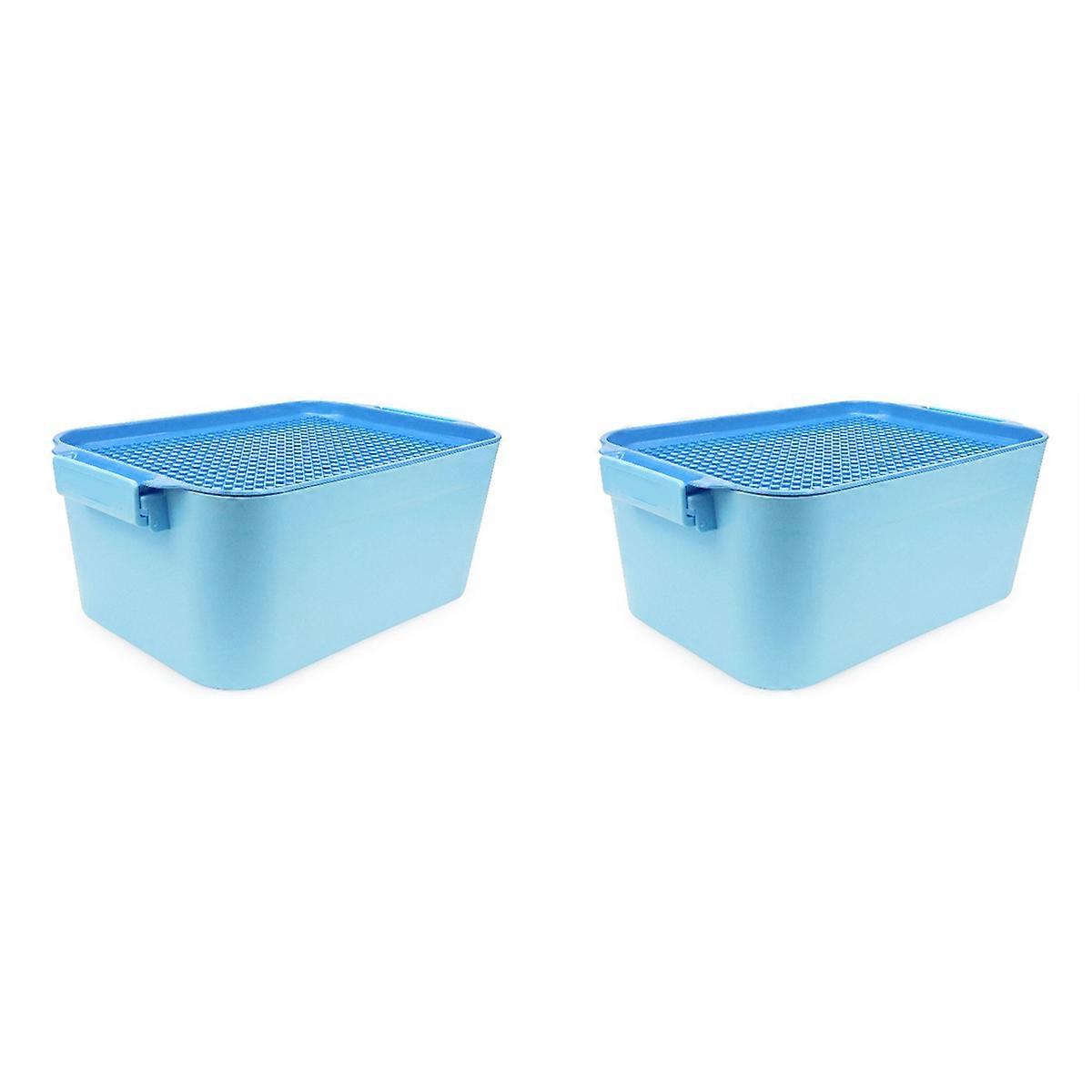 Building Block Storage Box Children's Toy Building Block Box-Blue