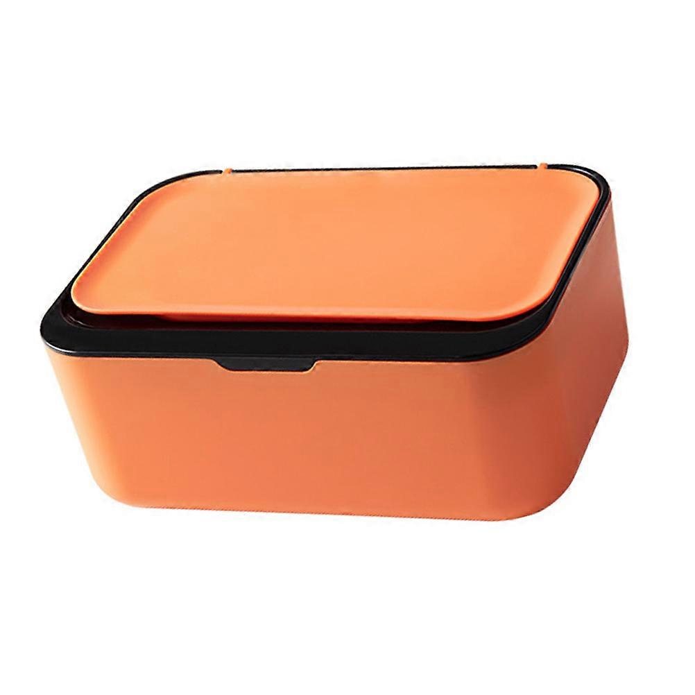 Orange Plastic Wet Tissue Box for Storage with Lid Compact Size Sealed Storage Box