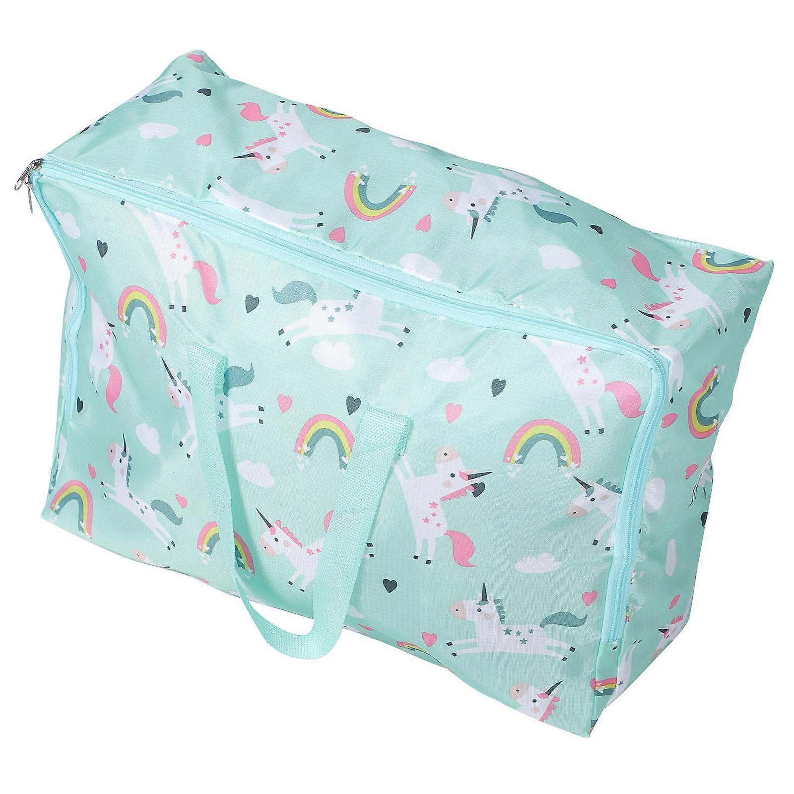 Large Capacity Quilt Storage Bag Blanket Storage Bag Home Organization Green 50x35cm Dust-Proof Water-Resistant Insect-Proof Foldable Design 1Pcs