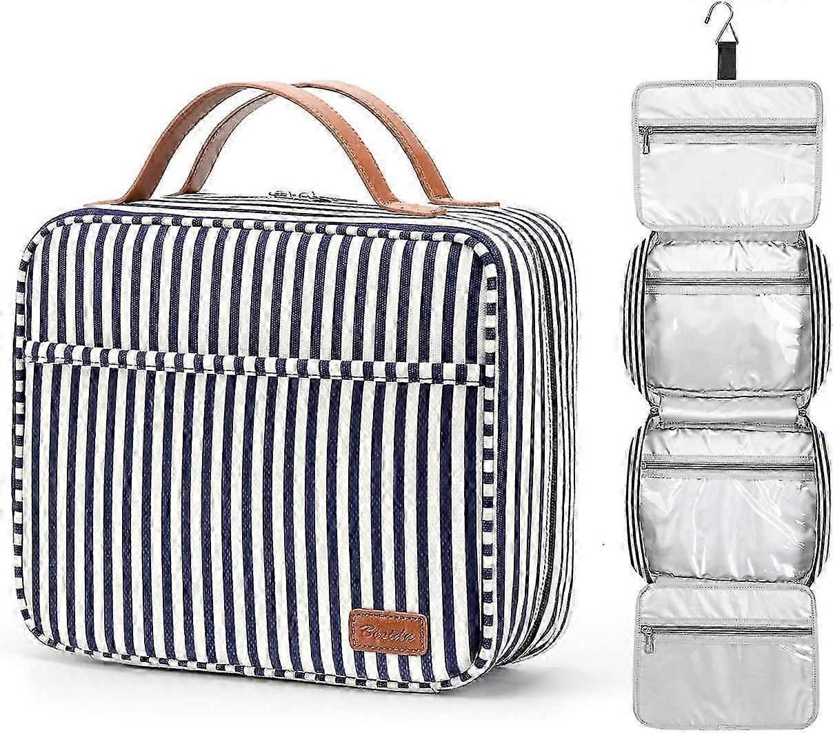 Hanging Travel Toiletry Bag, Large Blue