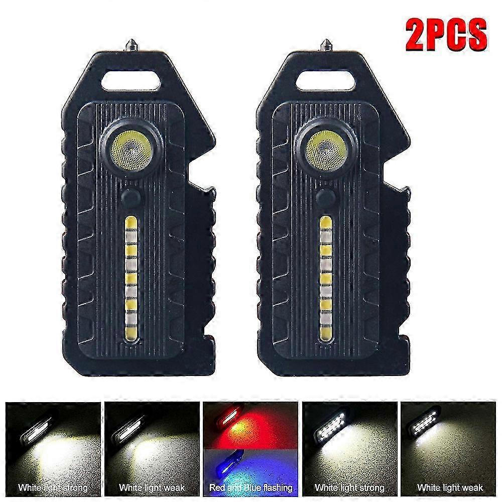 Mini Bike Rear Lamp Red Blue Warning Light Cap Helmet Light Bag Clip Torch Cycling Taillight