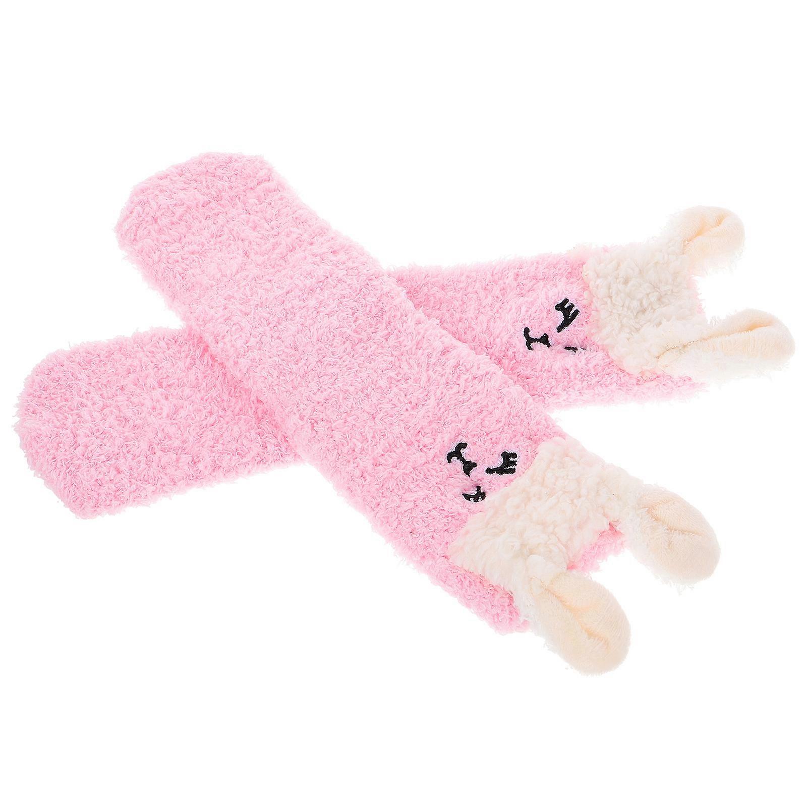 Slipper Socks For Women Cozy Fuzzy Socks Pink Indoor Use Winter Warmth Anti-slip 1Pair