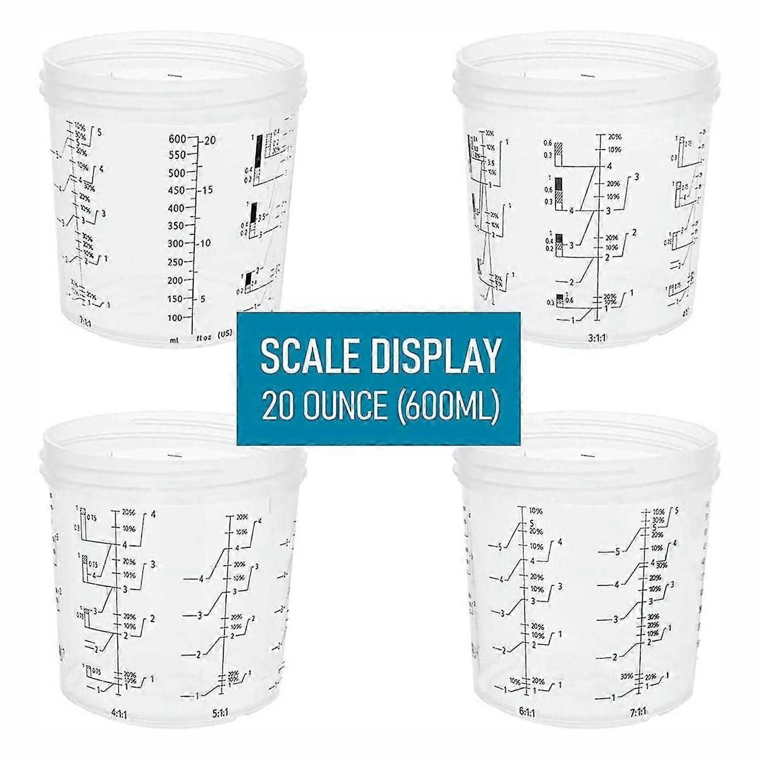 Paint Sprayer Mixing Cup,1.0 System(Not 2.0)-50Pcs 20 Ounce Kit -50 Cup Liners,50 Lids with Strainer