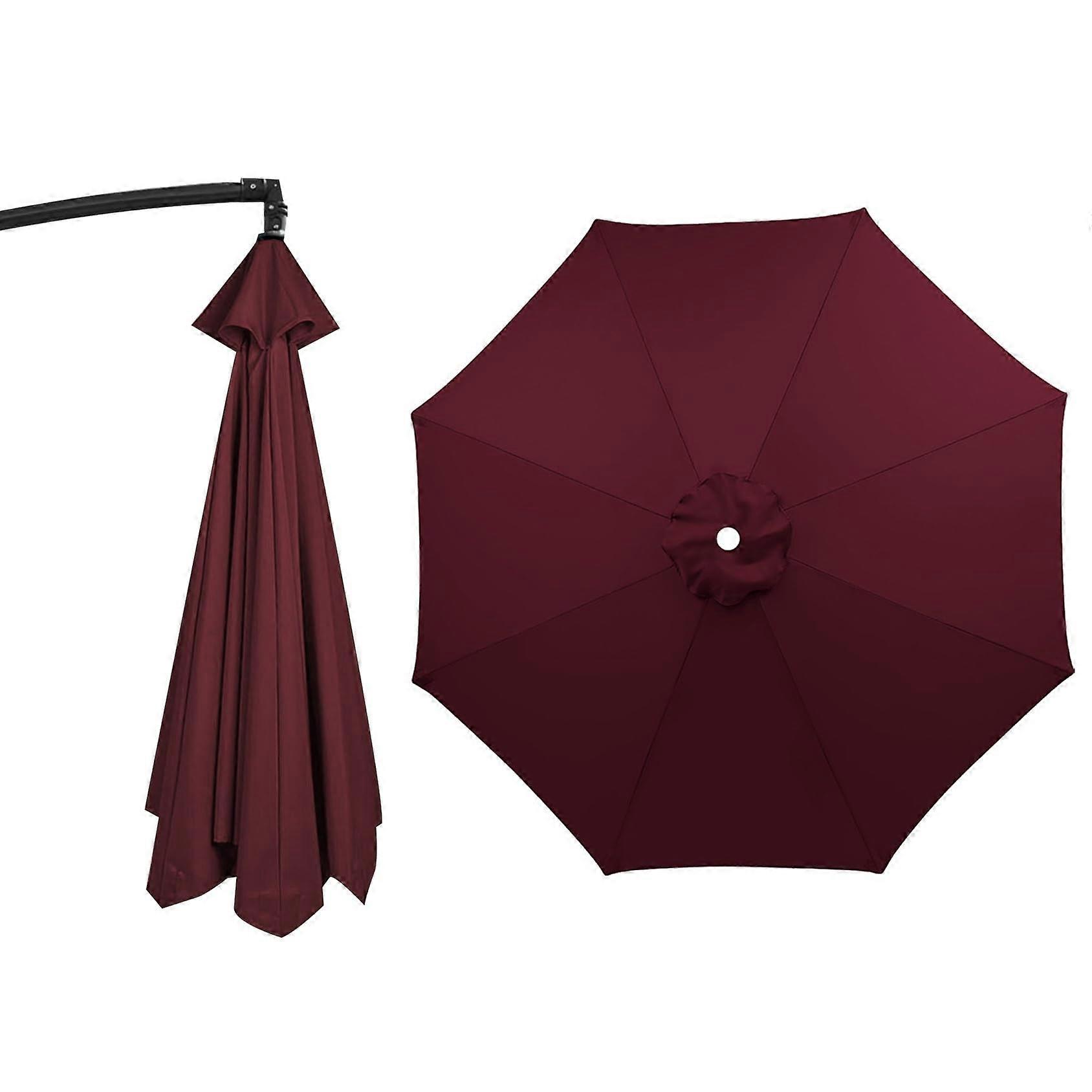 Replacement Canopy for Patio Umbrella, 8 Ribs, 250CM/8.2FT (Wine Red)