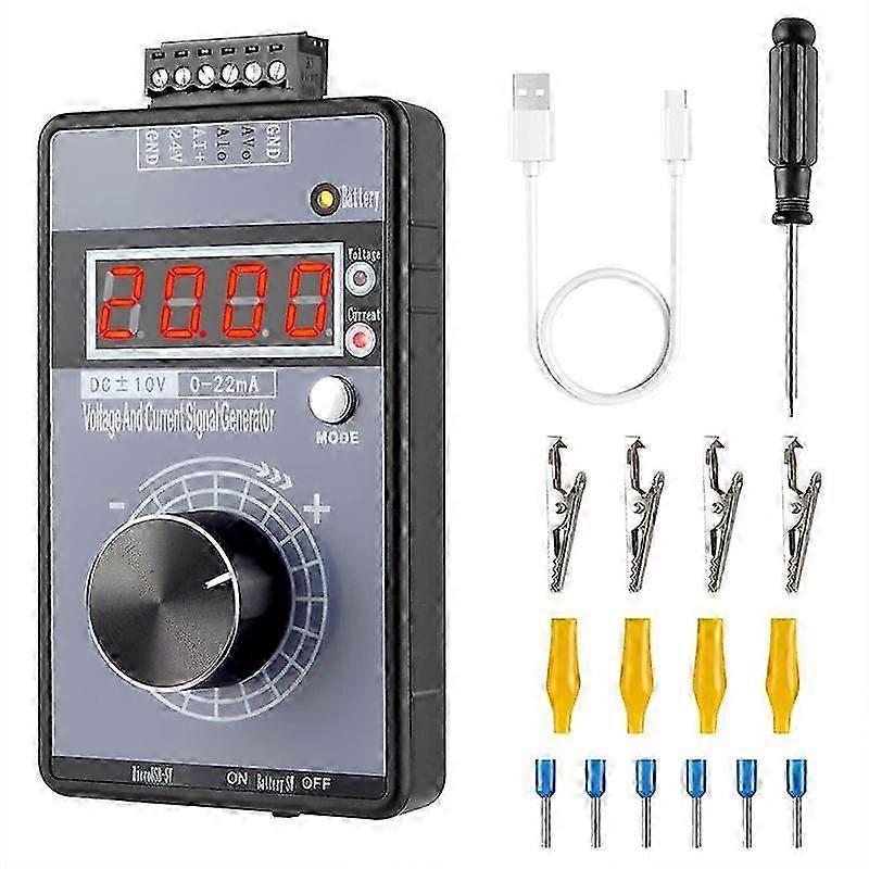 4-20MA DC 0-10V Signal Generator, Analog Generator with 4-Digit LCD Display, 0.01 Accuracy for PLC