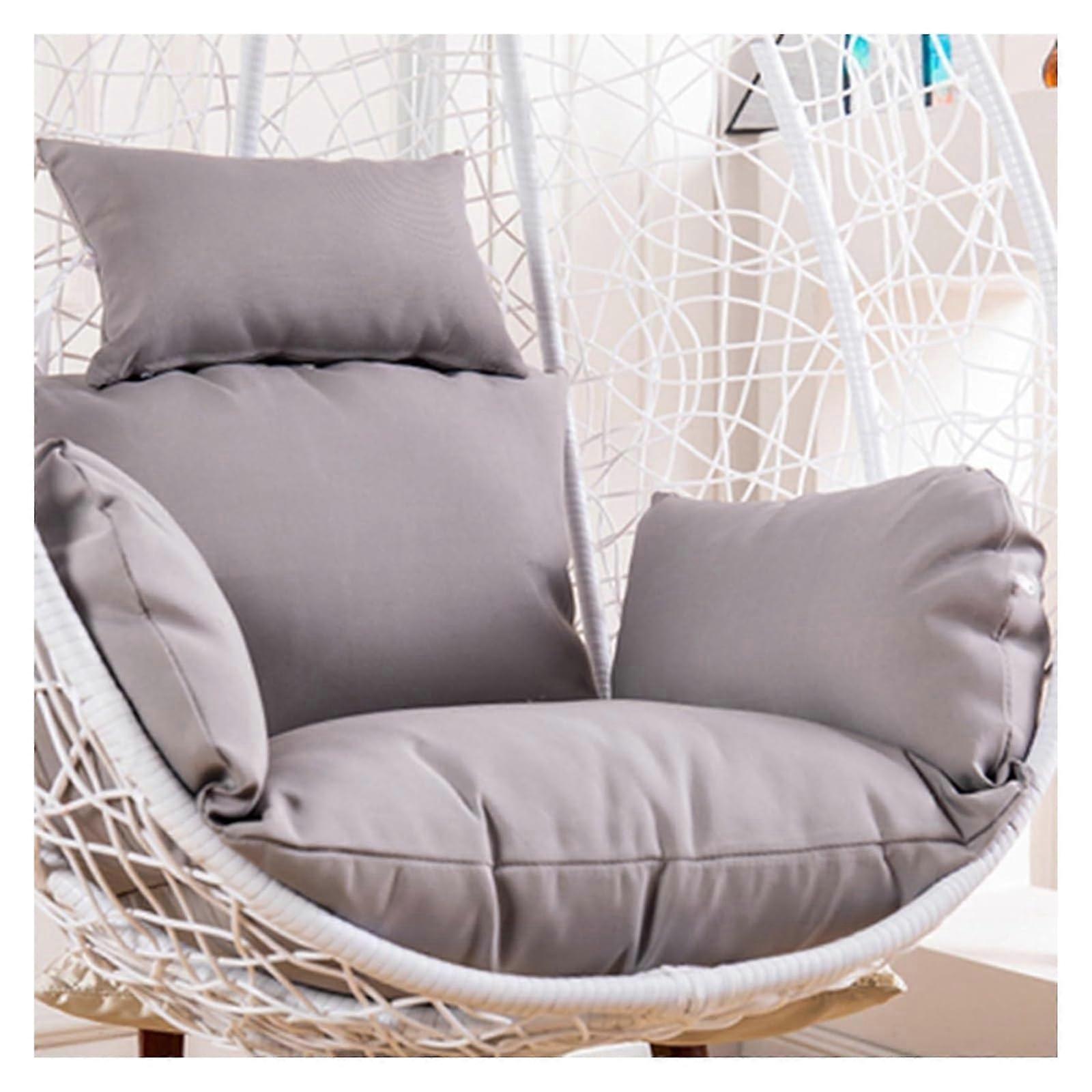 Hanging Chair Cushion with Headrest and Armrests (Grey)