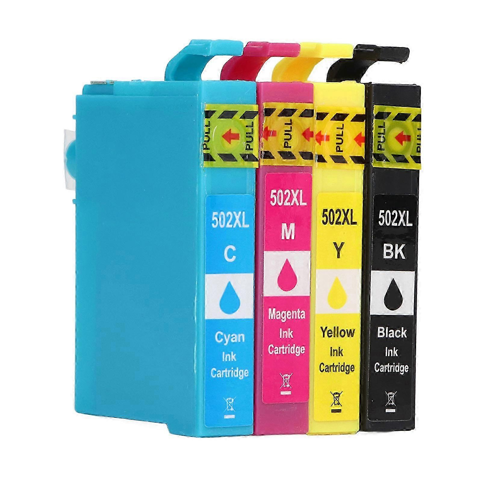 4 Pcs Ink Cartridge Black and Tri Color Combo Set Replacement for Certain Brand Printer